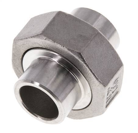 Rechte Koppeling 21.3mm Laseinde RVS Vlakke Afdichting PTFE 16bar