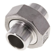 Rechte Koppeling 21.3mm Laseinde RVS Vlakke Afdichting PTFE 16bar