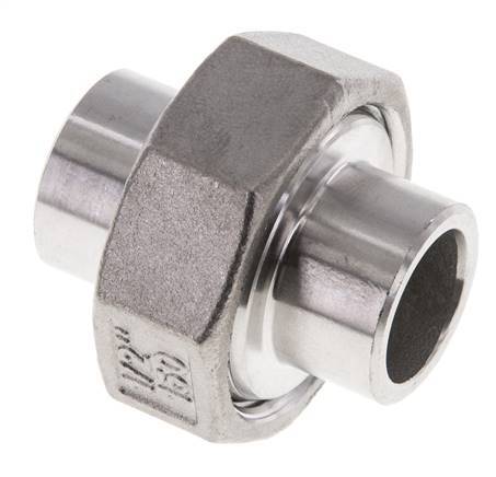 Rechte Koppeling 21.3mm Laseinde RVS Vlakke Afdichting PTFE 16bar