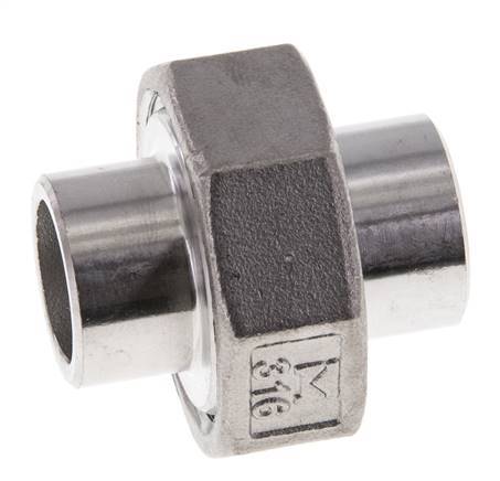 Rechte Koppeling 21.3mm Laseinde RVS Vlakke Afdichting PTFE 16bar