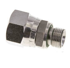 JIC Verloopnippel UNF 7/8''-14 Binnendraad X G3/8'' Buitendraad Verstelbaar RVS 210bar