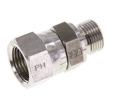 JIC Verloopnippel UNF 3/4''-16'' Binnendraad X G3/8'' Buitendraad Verstelbaar RVS 275bar
