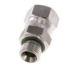 JIC Verloopnippel UNF 3/4''-16'' Binnendraad X G3/8'' Buitendraad Verstelbaar RVS 275bar