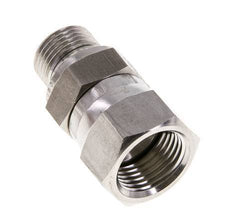 JIC Verloopnippel UNF 3/4''-16'' Binnendraad X G3/8'' Buitendraad Verstelbaar RVS 275bar