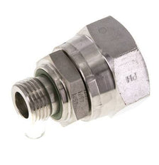 JIC Verloopnippel UN 1-5/16''-12 Binnendraad X G1/2'' Buitendraad Regelbaar RVS 170bar