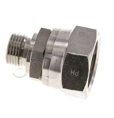 JIC Verloopnippel UN 1-5/16''-12 Binnendraad X G1/2'' Buitendraad Regelbaar RVS 170bar