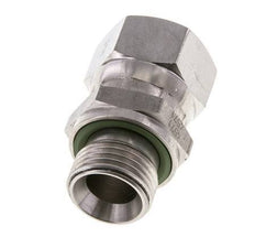 JIC Verloopnippel UNF 7/8''-14 Binnendraad X G1/2'' Buitendraad Regelbaar RVS 210bar