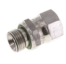 JIC Verloopnippel UNF 7/8''-14 Binnendraad X G1/2'' Buitendraad Regelbaar RVS 210bar