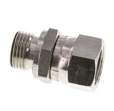 JIC Verloopnippel UNF 7/8''-14 Binnendraad X G1/2'' Buitendraad Regelbaar RVS 210bar