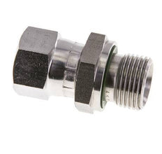 JIC Verloopnippel UNF 9/16''-18 Binnendraad X G3/8'' Buitendraad Verstelbaar RVS 275bar