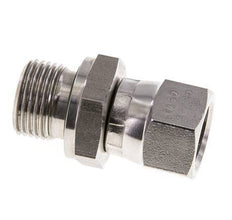 JIC Verloopnippel UNF 9/16''-18 Binnendraad X G3/8'' Buitendraad Verstelbaar RVS 275bar