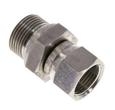 JIC Verloopnippel UNF 7/8''-14'' Binnendraad X G3/4'' Buitendraad Verstelbaar RVS 250bar