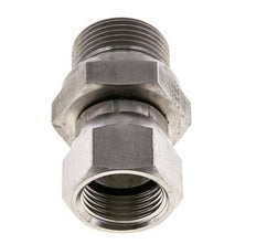JIC Verloopnippel UNF 7/8''-14'' Binnendraad X G3/4'' Buitendraad Verstelbaar RVS 250bar