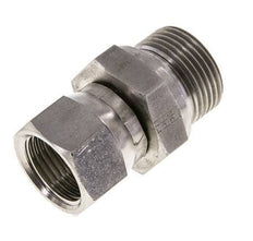 JIC Verloopnippel UNF 7/8''-14'' Binnendraad X G3/4'' Buitendraad Verstelbaar RVS 250bar