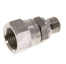 JIC Verloopnippel UNF 3/4''-16'' Binnendraad X G1/4'' Buitendraad Verstelbaar RVS 275bar