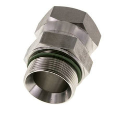 JIC Verloopnippel UN 1-7/8''-12 Binnendraad X G1 1/2'' Buitendraad Verstelbaar RVS 105bar