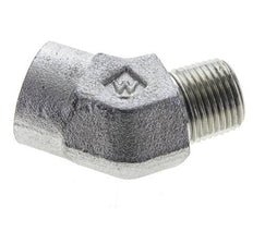 45deg Angled Fitting 3/8'' NPT Male x Female Steel 210bar (2950.5psi)