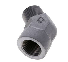 45° L-Koppeling 1'' NPT Buitendraad X Binnendraad Staal 140bar