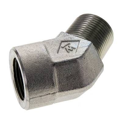 45° L-Koppeling 3/4'' NPT Buitendraad X Binnendraad Staal 170bar