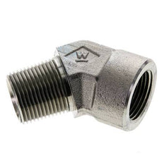 45° L-Koppeling 3/4'' NPT Buitendraad X Binnendraad Staal 170bar