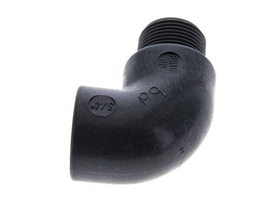 90° L-Koppeling G3/4'' Buitendraad X Binnendraad PVDF 10bar FDA