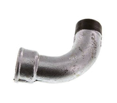 90° L-Koppeling 1 1/2'' Buitendraad R X Binnendraad Rp Lang Gietijzer 25bar