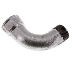 90° L-Koppeling 1 1/2'' Buitendraad R X Binnendraad Rp Lang Gietijzer 25bar