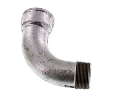 90° L-Koppeling 1 1/2'' Buitendraad R X Binnendraad Rp Lang Gietijzer 25bar