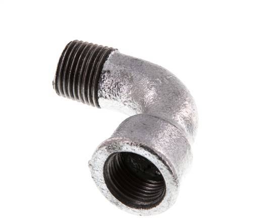 90deg Angled Fitting 1/2'' Male R x Female Rp Short Cast Iron 25bar (351.25psi) [2 Pieces]