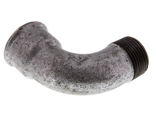90° L-Koppeling 1'' Buitendraad R X Binnendraad Rp Kort Gietijzer 25bar
