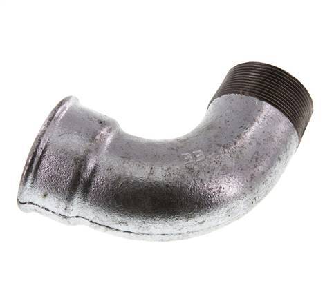90° L-Koppeling 2'' Buitendraad R X Binnendraad Rp Kort Gietijzer 25bar