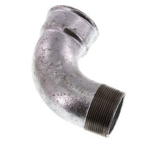 90° L-Koppeling 2'' Buitendraad R X Binnendraad Rp Kort Gietijzer 25bar