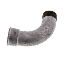 90° L-Koppeling 1 1/4'' Buitendraad R X Binnendraad Rp Lang Gietijzer 25bar