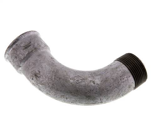 90° L-Koppeling 1 1/4'' Buitendraad R X Binnendraad Rp Lang Gietijzer 25bar