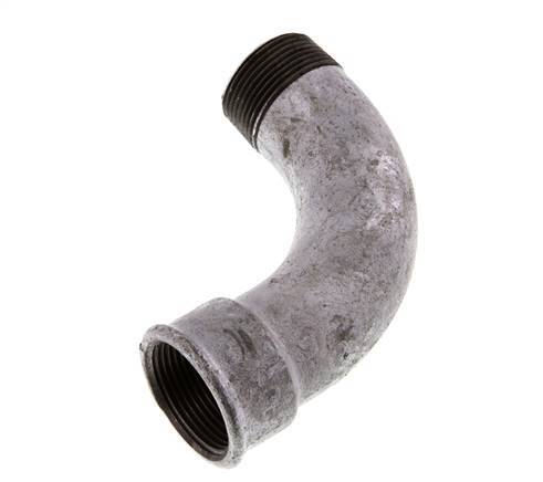 90° L-Koppeling 1 1/4'' Buitendraad R X Binnendraad Rp Lang Gietijzer 25bar