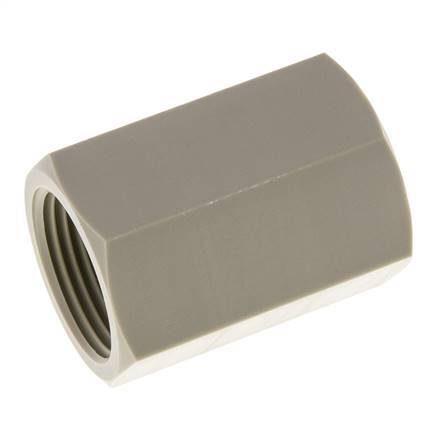 Sok G3/4'' Binnendraad Polypropyleen (PP) 10bar FDA 32mm Hex