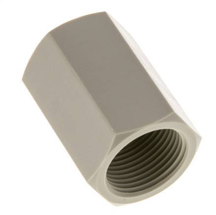 Sok G3/4'' Binnendraad Polypropyleen (PP) 10bar FDA 32mm Hex