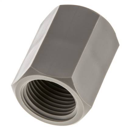 Sok G1/2'' Binnendraad Polypropyleen (PP) 10bar FDA 27mm Hex