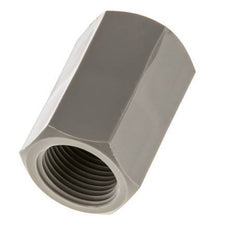 Sok G3/8'' Binnendraad Polypropyleen (PP) 10bar FDA 22mm Hex