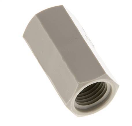 Sok G1/4'' Binnendraad Polypropyleen (PP) 10bar FDA 17mm Hex