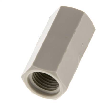 Sok G1/4'' Binnendraad Polypropyleen (PP) 10bar FDA 17mm Hex