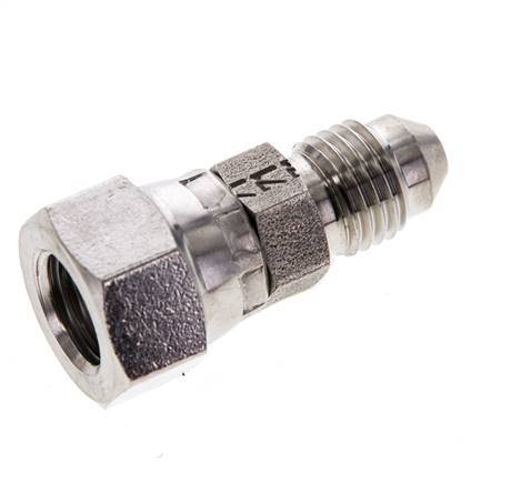 JIC Nippel UNF 7/16''-20 Buitendraad X Binnendraad RVS 310bar