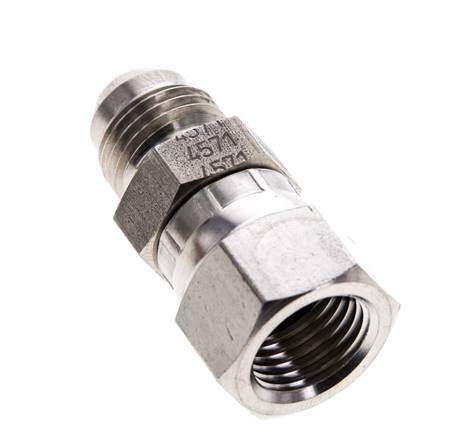 JIC Nippel UNF 9/16''-18 Buitendraad X Binnendraad RVS 275bar