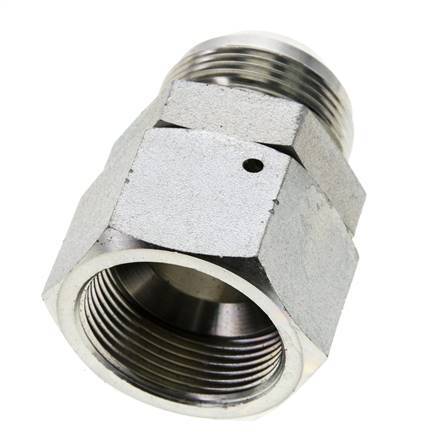 JIC Nippel UN 1-5/8''-12 Buitendraad X Binnendraad Staal 140bar