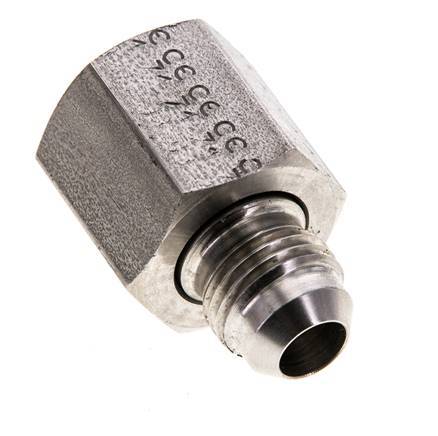 JIC Verloopnippel UNF 9/16''-18 Buitendraad X UNF 3/4''-16 Binnendraad RVS 275bar