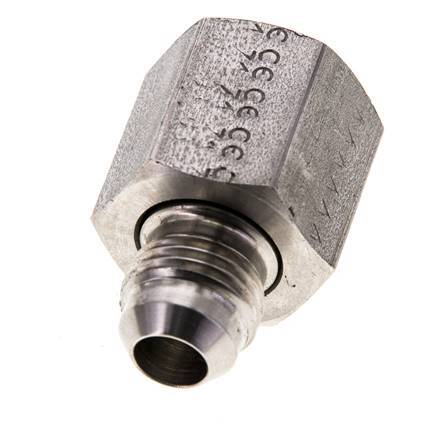 JIC Verloopnippel UNF 9/16''-18 Buitendraad X UNF 3/4''-16 Binnendraad RVS 275bar