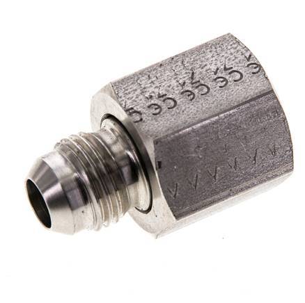 JIC Verloopnippel UNF 9/16''-18 Buitendraad X UNF 3/4''-16 Binnendraad RVS 275bar
