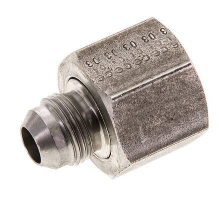 JIC Verloopnippel UNF 3/4''-16 Buitendraad X UN 1-1/16''-12 Binnendraad RVS 210bar