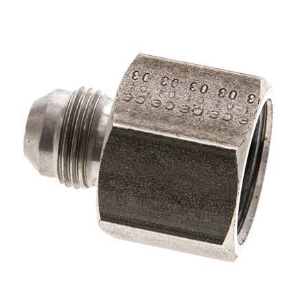 JIC Verloopnippel UNF 3/4''-16 Buitendraad X UN 1-1/16''-12 Binnendraad RVS 210bar