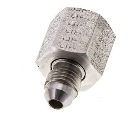 JIC Verloopnippel UNF 7/16''-20 Buitendraad X UNF 9/16''-18 Binnendraad RVS 275bar